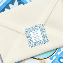 Italienisch Blue Tiles Grazie Vielen Dank Brautpar