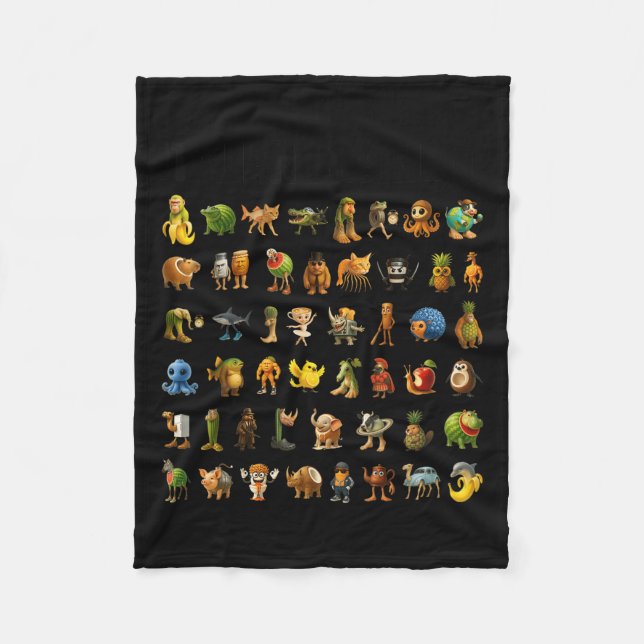 Italienisch Brainrot Gen-z Meme Funny Brain Rot Ch Fleecedecke (Vorderseite)