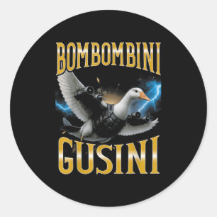Italienisch Brainrot Meme Bombombini Gusini Fu Runder Aufkleber