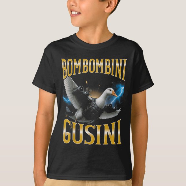 Italienisch Brainrot Meme Bombombini Gusini Fu T-Shirt (Vorderseite)