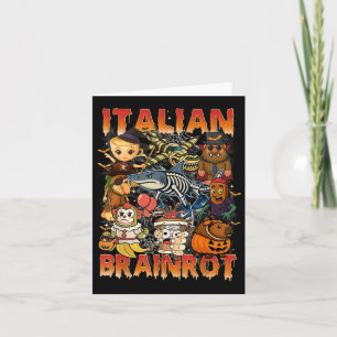 Italienisch Brainrot Meme Italian Brainrot Hallowe Karte