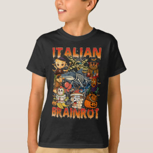 Italienisch Brainrot Meme Italian Brainrot Hallowe T-Shirt