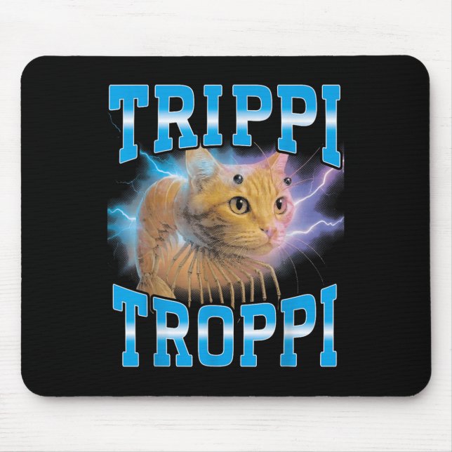 Italienisch Brainrot Meme Trippi Troppi Kat Fu Mousepad (Vorne)