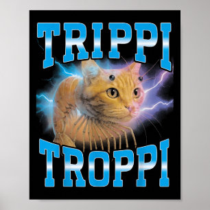 Italienisch Brainrot Meme Trippi Troppi Kat Fu Poster