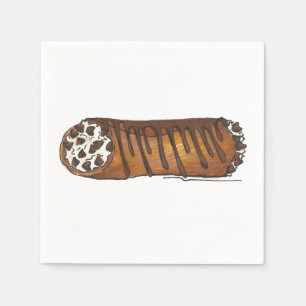 Italienisch Cannoli Dessert Pastries Feinschmecker Serviette