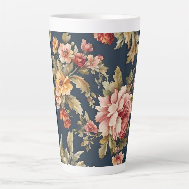 Italienisch Exquisite Schönes Blumenmuster Milchtasse (Vorderseite)