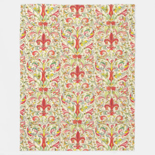 Italienisch Florentine Lilie Pattern Fleecedecke