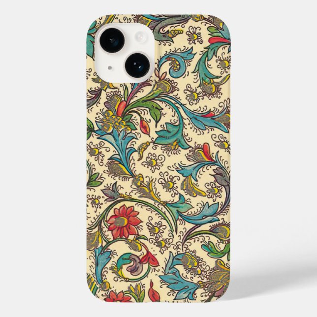 Italienisch Florentiner Schnörkel Muster Case-Mate iPhone 14 Hülle (Rückseite)