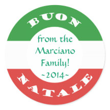 Italienisch Frohe Weihnachts Buon Natale Round Sti
