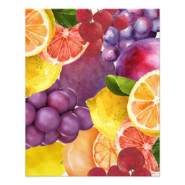 Italienisch Fruchtküche Print | Wasserfarbenzitrus Fotodruck