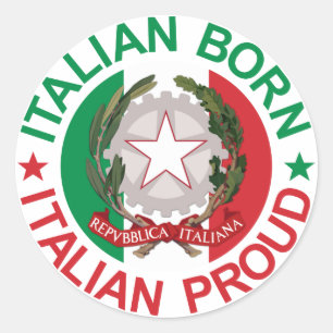Italienisch Geborene italienische Proud Runder Aufkleber