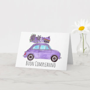 Italienisch Geburtstag Retro Fiat 500 Karte