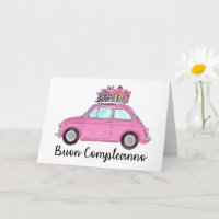 Italienisch Geburtstag Retro Fiat 500