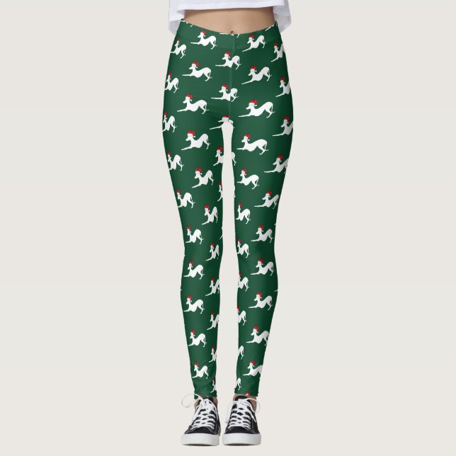 Italienisch Greyhound Christmas Leggings Lularoe (Vorderseite)