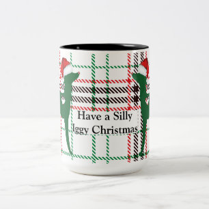 Italienisch Greyhound Christmas Tasse, santa iggy Zweifarbige Tasse