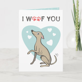 Italienisch Greyhound Fawn Iggy Niedlich Cartoon D Karte