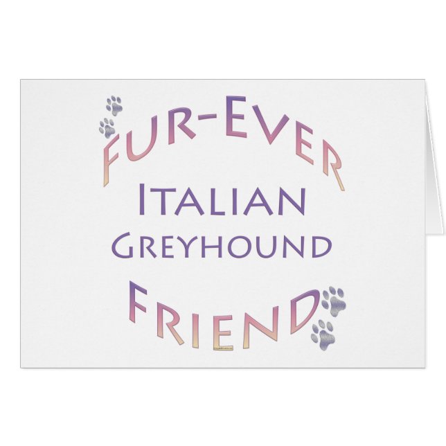 Italienisch Greyhound Furever (Vorderseite (Horizontal))