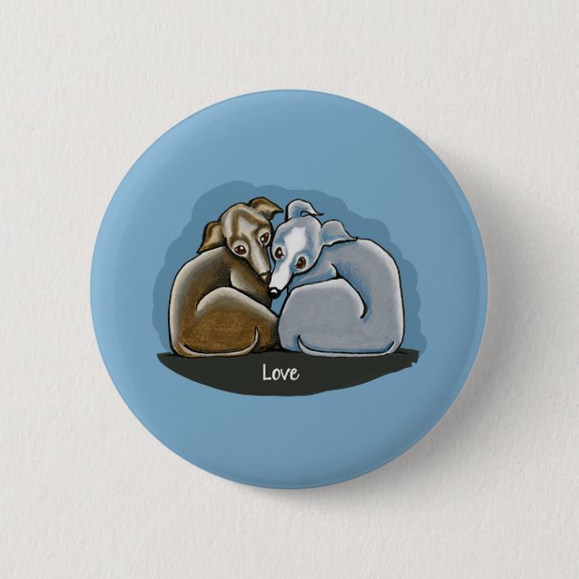 Italienisch Greyhound Huddle Button (Vorderseite)