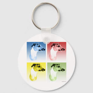 Italienisch Greyhound Popart Schlüsselanhänger