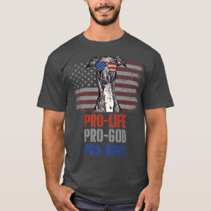 Italienisch Greyhound Pro Life Pro God Pro Hunde P T-Shirt