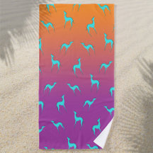 Italienisch Greyhound Silhouette Muster Ombre Farb