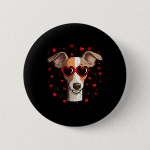 Italienisch Greyhound Valentine Herz Niedlich Hund Button