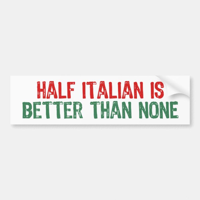 Italienisch halb autoaufkleber (Vorne)