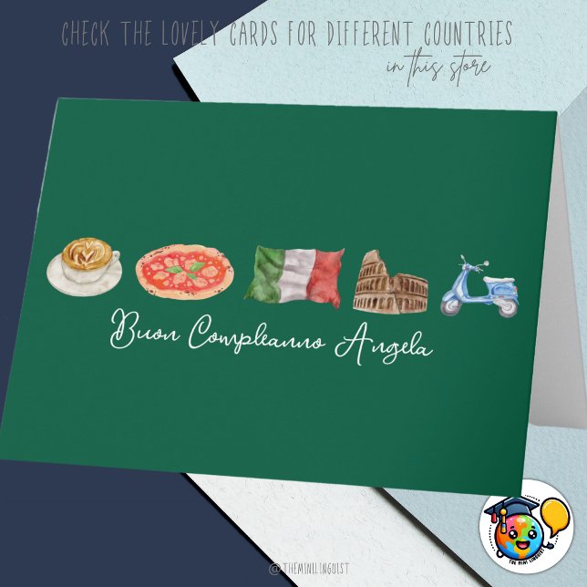 Italienisch Happy Birthday Card, Buon Compleanno I Karte (Von Creator hochgeladen)