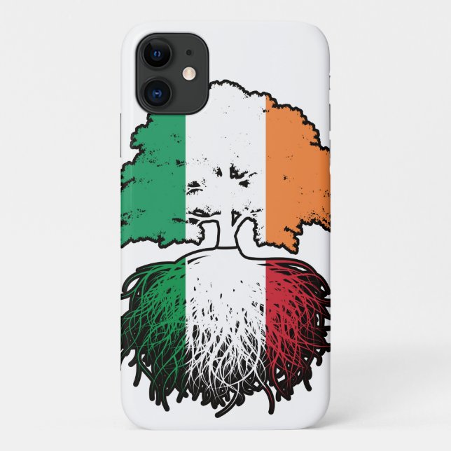 Italienisch-irische Tree-Roots-Flagge Case-Mate iPhone Hülle (Rückseite)