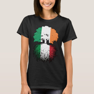 Italienisch-irische Tree-Roots-Flagge T-Shirt