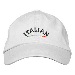 Italienisch & italienische Flagge Bestickte Baseballkappe