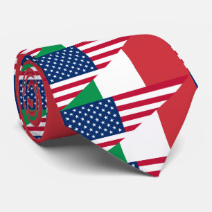 Italienisch-Italienische Flagge USA Krawatte