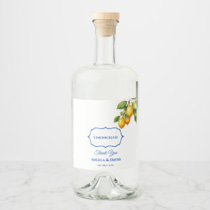 Italienisch Lemon Limoncello Wedding Alkoholflaschenetikett