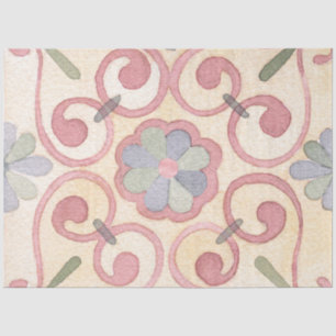 Italienisch Majolica Rosa Blumendekoution Seidenpapier