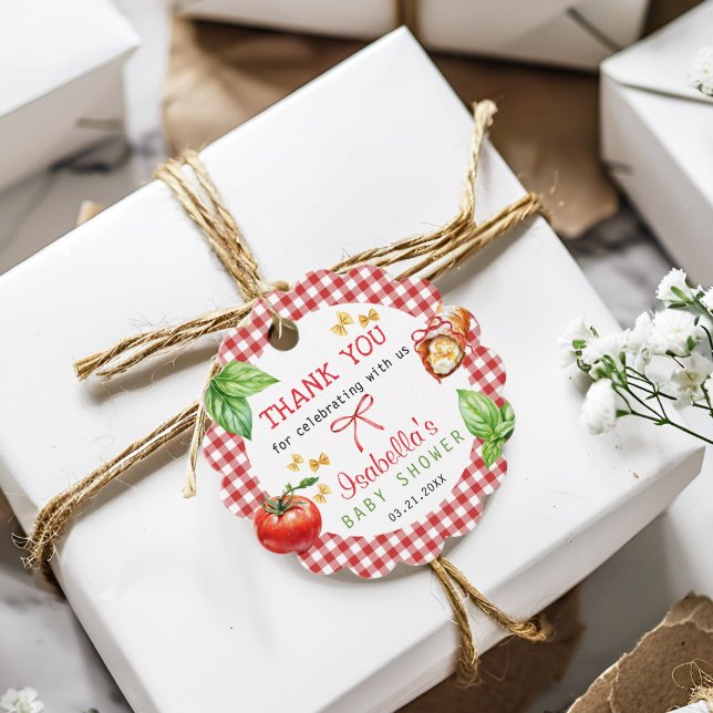 Italienisch Mittelmeer Food Theke you Gift Tag Geschenkanhänger (Sweet Holy Cannoli Theme Italy Thank you Tag)