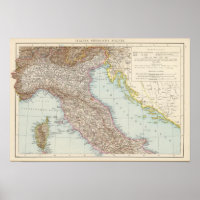 Italienisch nordliche Halfte, Karte von Norditalie
