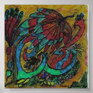 Italienisch Peacock NJoy Poster