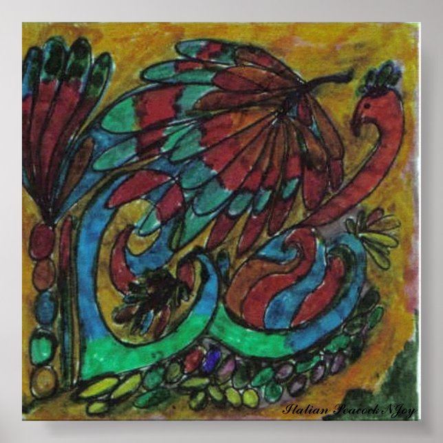 Italienisch Peacock NJoy Poster (Vorne)
