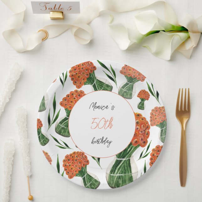 Italienisch Ranunculus Pappteller (Hochzeit)