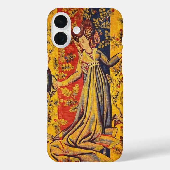 Italienisch Rot Gelb Chinoiserie iPhone 16 Plus Hülle (Rückseite)