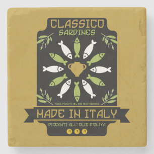 Italienisch Sardinien Art Printing Kitchen Geschen Steinuntersetzer