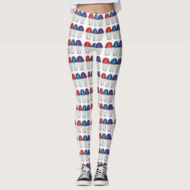 Italienisch Shave Ice Snocone Snow Cone Leggings (Vorderseite)