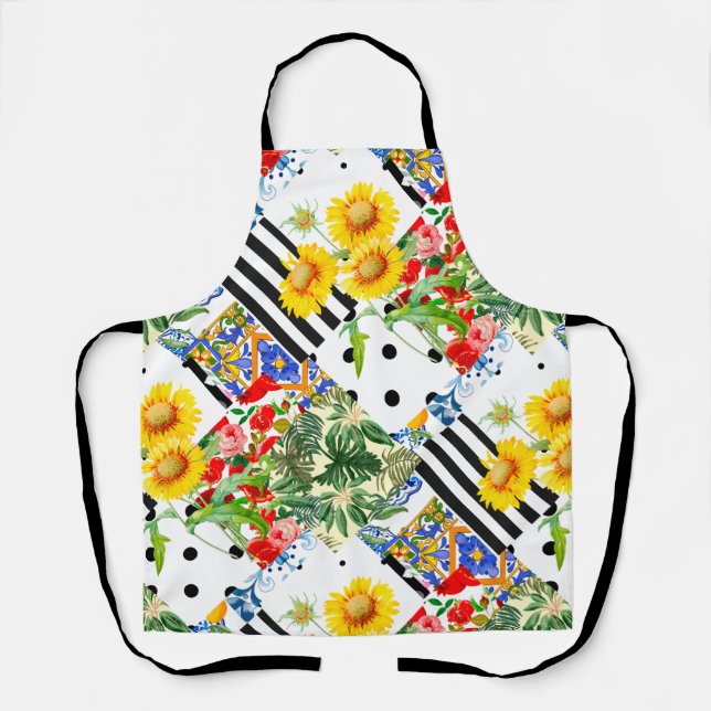 Italienisch,sizilianische Kunst,Flickwerk,Sommerli Schürze (Vorderseite)