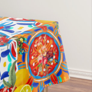 Italienisch,Sommer,Zitrusfrüchte,Blumenmotive Tis Tischdecke