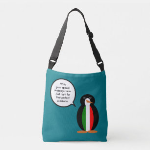 Italienisch sprechende Ms Penguin Personalisiert Tragetaschen Mit Langen Trägern