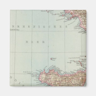 Italienisch Suisse Halfte, Karte Süditaliens Magnet