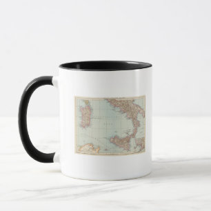 Italienisch Suisse Halfte, Karte Süditaliens Tasse