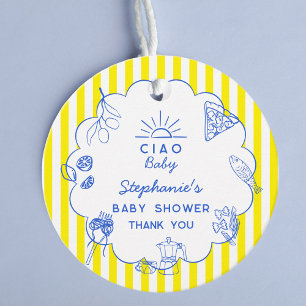 Italienisch Thematische Baby Shower Ciao Baby Gesc Geschenkanhänger