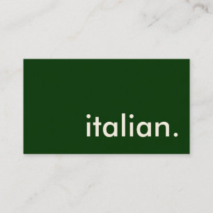 Italienisch. Visitenkarte