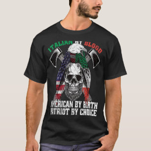 Italienisch von Blood American von Birth Patriot v T-Shirt